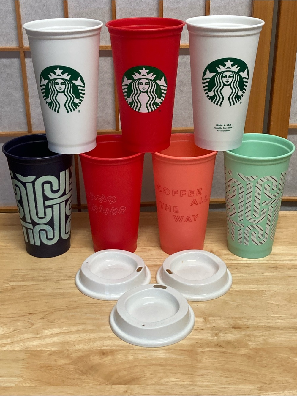 Starbucks Reusable Hot Cups To-Go Lot of 7